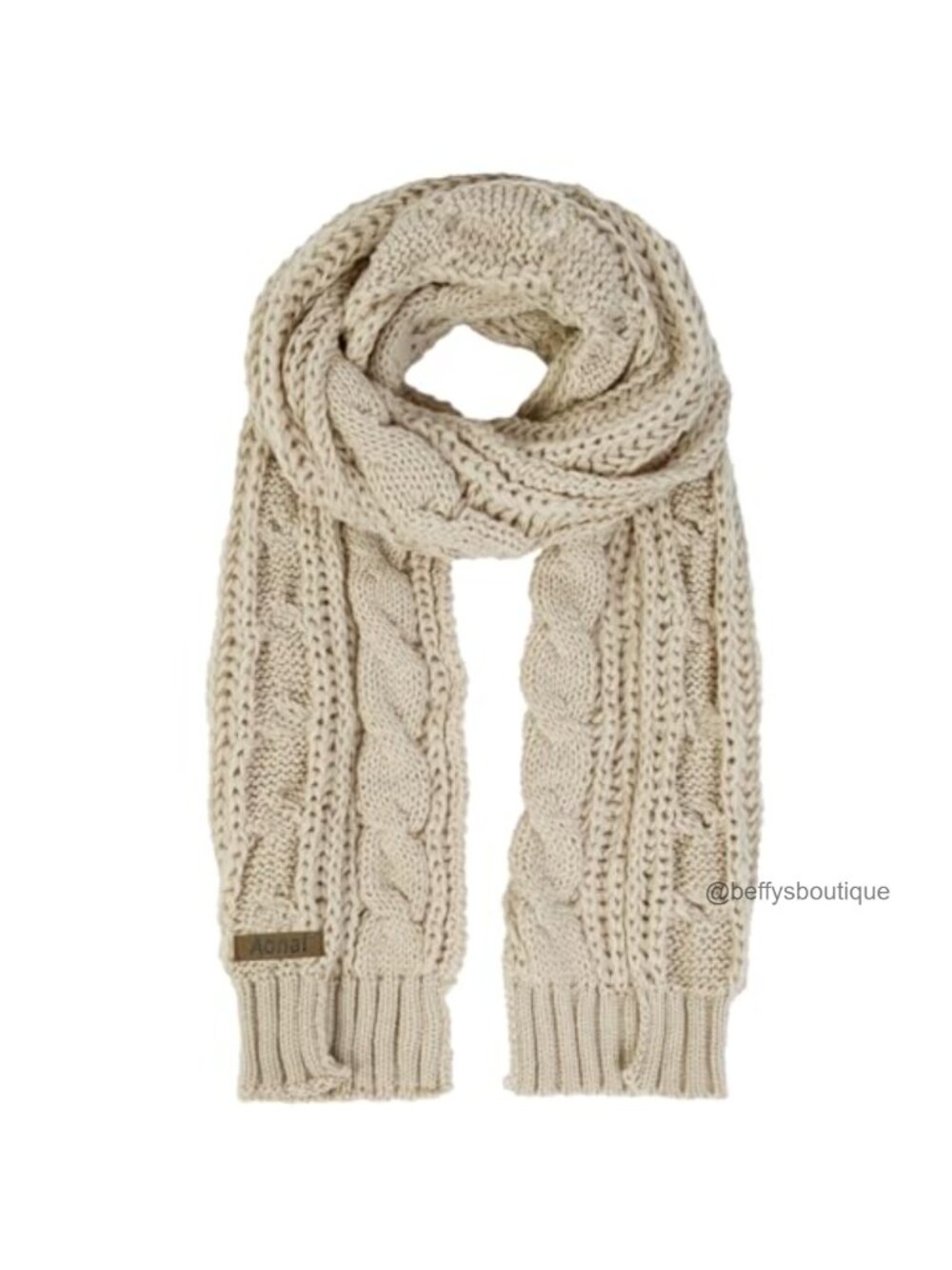 Chunky Cable Knit Winter Scarf Thick Warm Wrap for Women Men